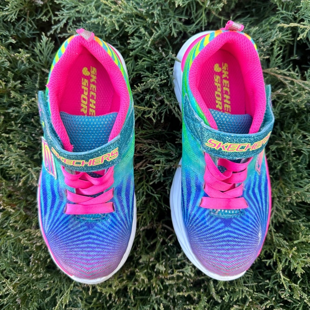 Skechers Kids Pepsters Colorbeam Sneakers Toddler Size 11 Pink Rainbow Multi - Picture 4 of 13